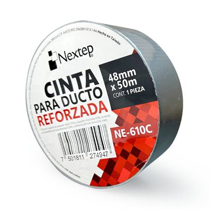 Cinta Nextep NE-610C Para Ductos Reforzada 48mm x 50mm metros - Cinta Nextep NE-610C Para Ductos Reforzada 48mm x 50mm metros -